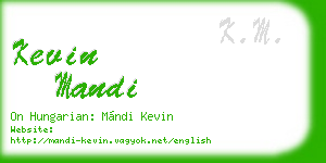 kevin mandi business card