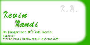 kevin mandi business card